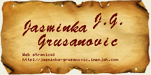 Jasminka Grušanović vizit kartica